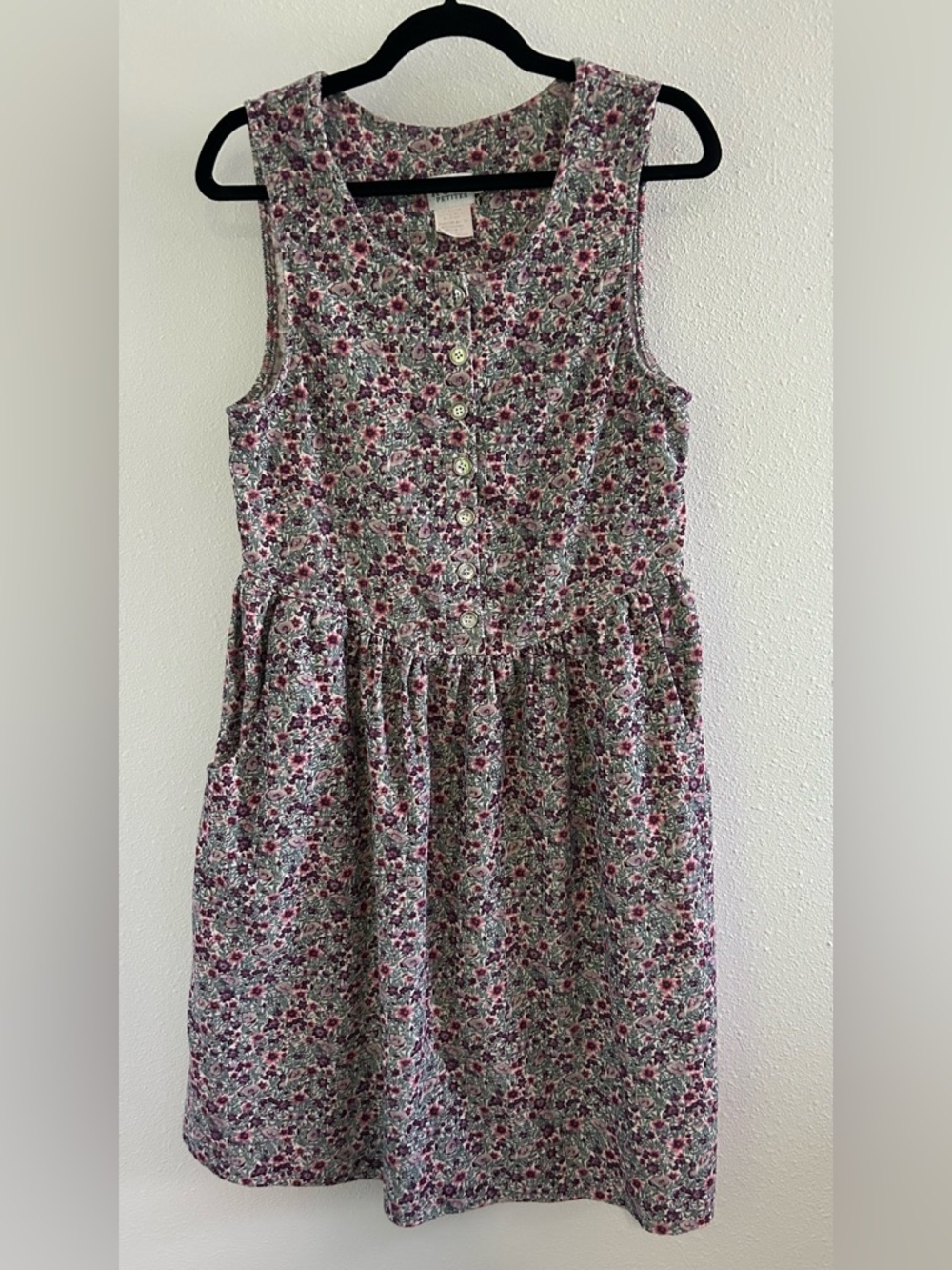 Russ Floral Button-Front Sleeveless Dress